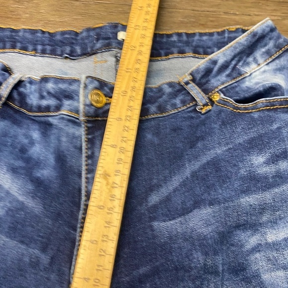 Nicki Minaj Blue Gray Denim Acid Wash Mid Rise Jeans Women's 16 - Picture 4 of 9